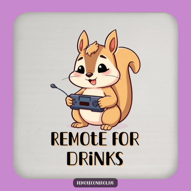 Funny Squirrel Remote Control Drink Coaster: Protect Surfaces with Humorous Control