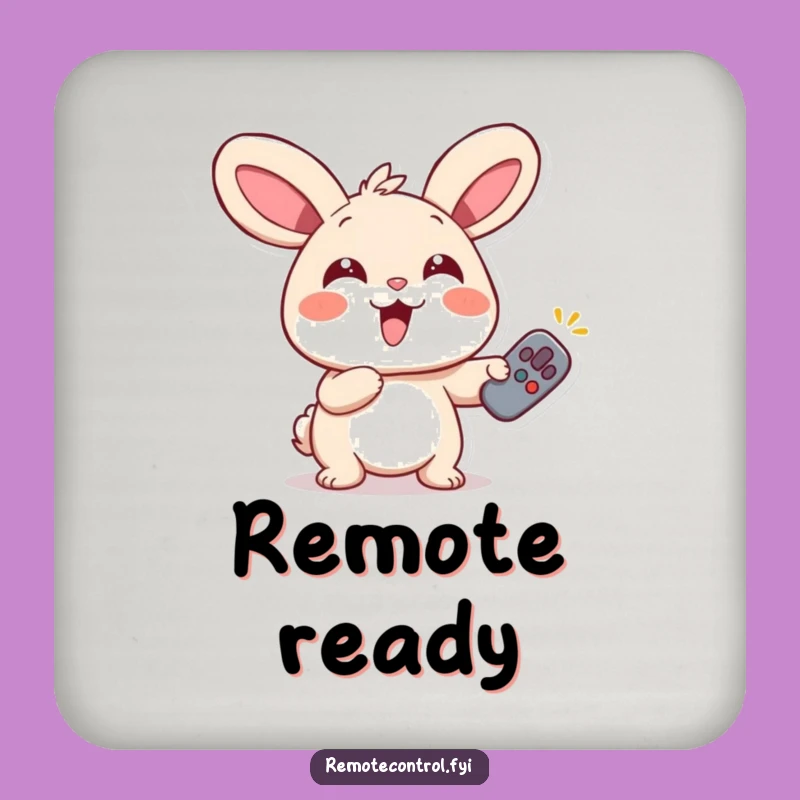 Funny Rabbit Remote Coaster Set: Giggling Protection, Chic Funny Gift