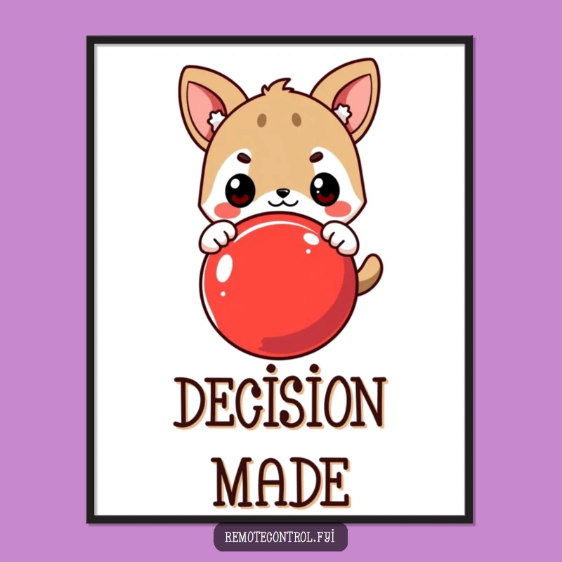 Funny Determined Animal Poster: Decorate with Action and Humor