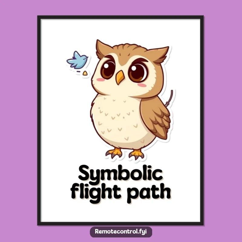 Funny Owl Mystery Poster: Owl's Symbol Discovery, Artistic Funny Gift