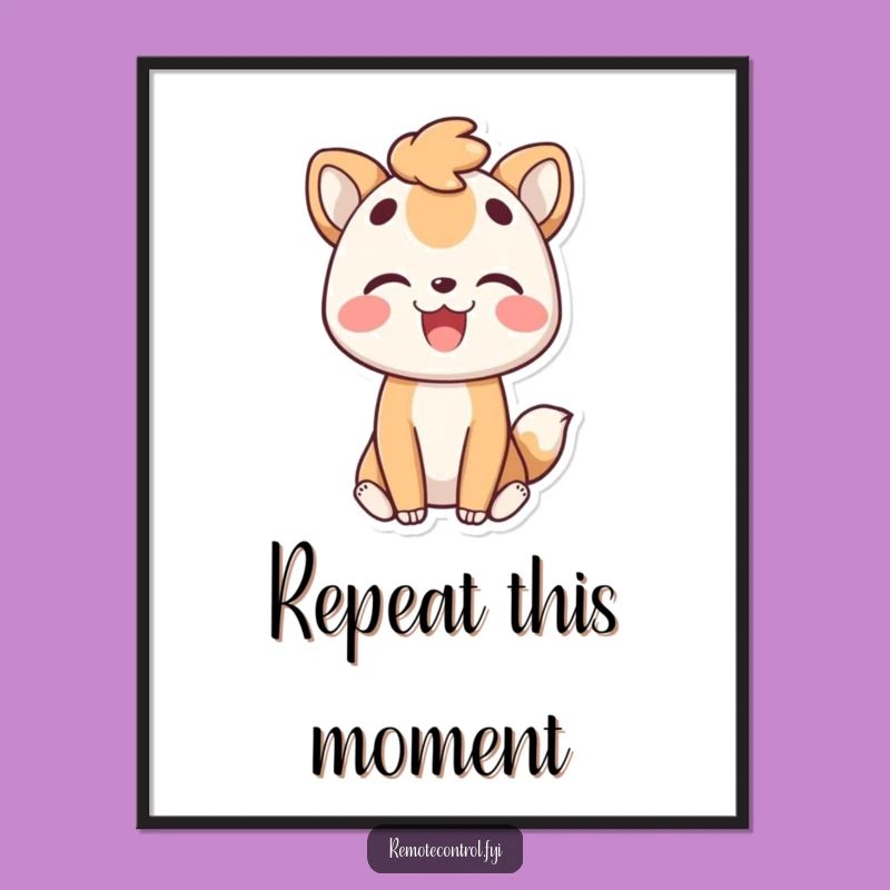 Funny Animal Poster: Joyful Rewind Art, Perfect Decor Gift!