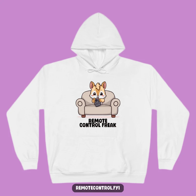 Cozy Funny Mischievous Squirrel Hoodie: Remote Ready - Ideal Funny Gift!