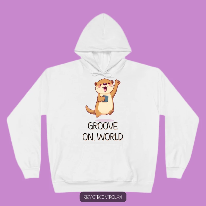Cozy Funny Otter Gamer Hoodie: Otter's Virtual Dance Party, Great Funny Gift