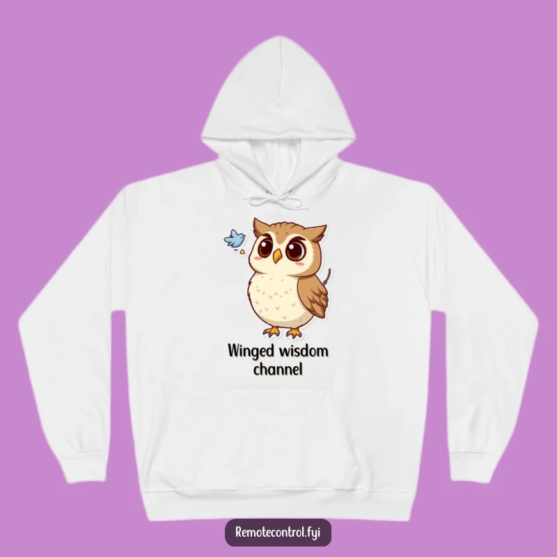 Cozy Funny Owl Mystery Hoodie: Owl's Pondering Moment, Great Funny Gift