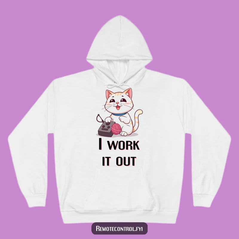 Funny Cat Remote Hoodie: Cozy Proud Feline Sweatshirt for Ultimate Comfort