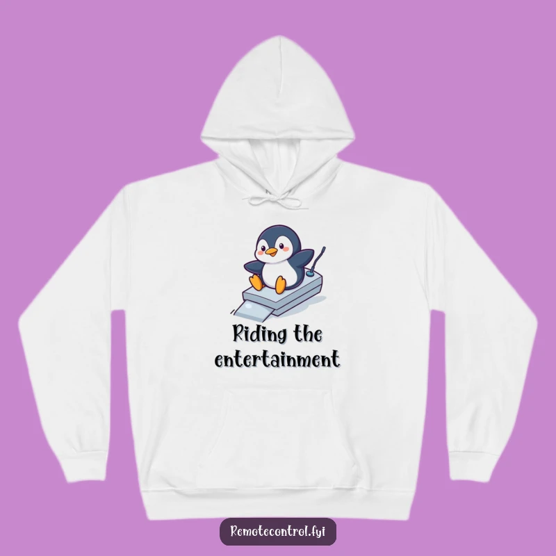 Funny Penguin Ramp Adventure Hoodie: Cozy and Hilarious Sweatshirt