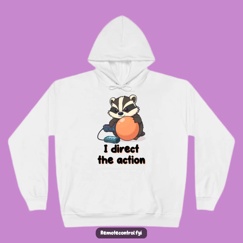 Cozy Funny Badger Focus Hoodie: Warmth and Determination