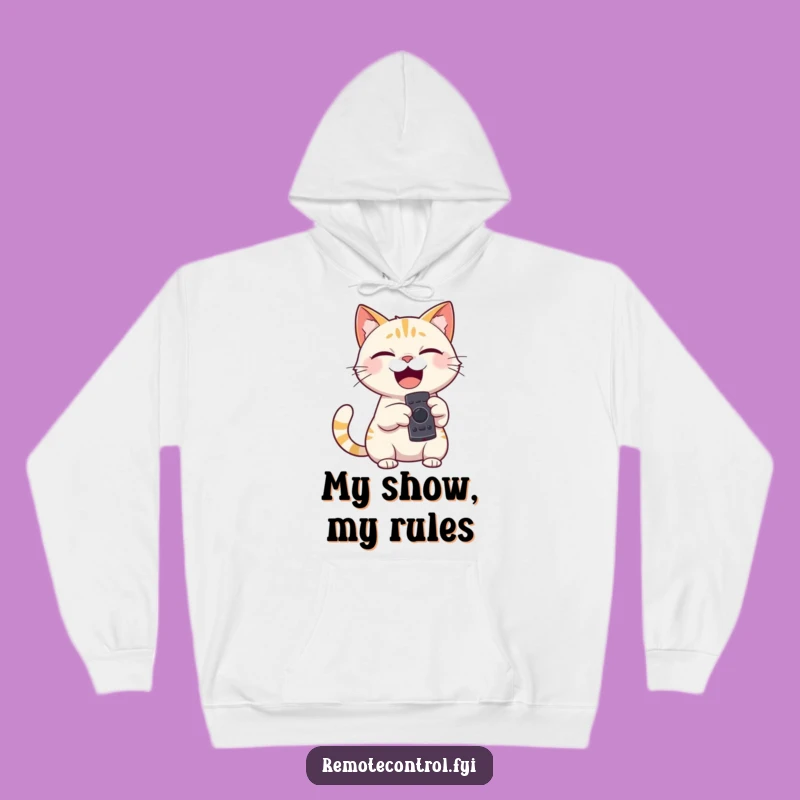 Funny Giggling Cat Hoodie - Cozy Remote Control Sweatshirt - Perfect Funny Gift