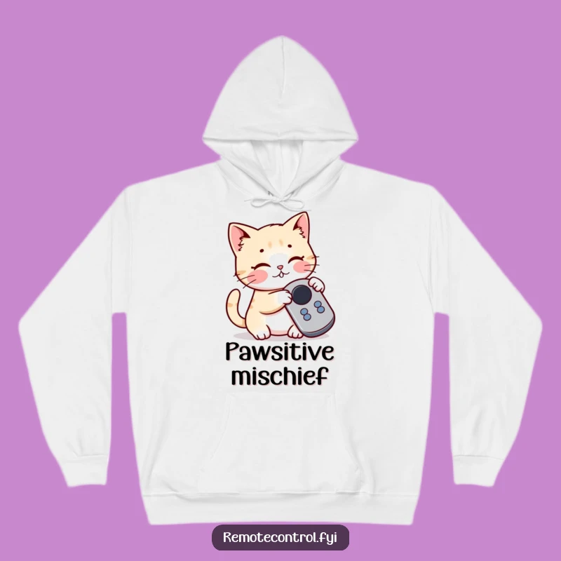 Funny Cat Hoodie: Cozy Remote Playtime, Perfect Humorous Gift