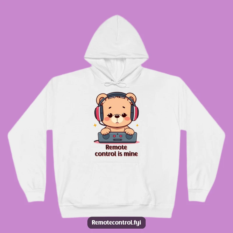 Cozy Funny Bear Hoodie: Ultimate Comfort for Remote Control Masters