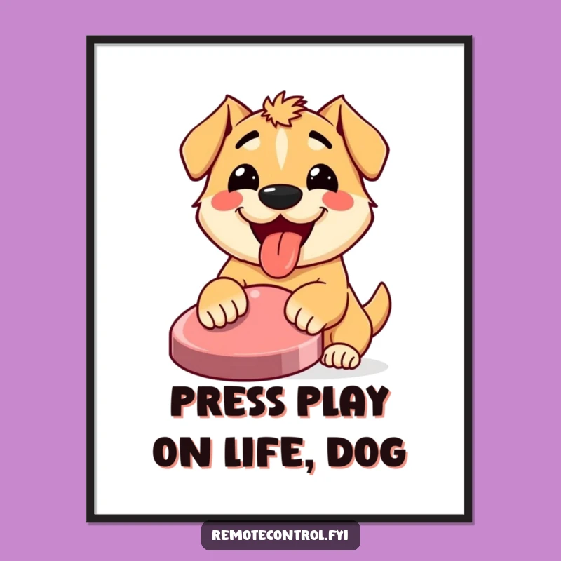 Funny Free Printable Dog Button Wall Art - Downloadable DIY Decor