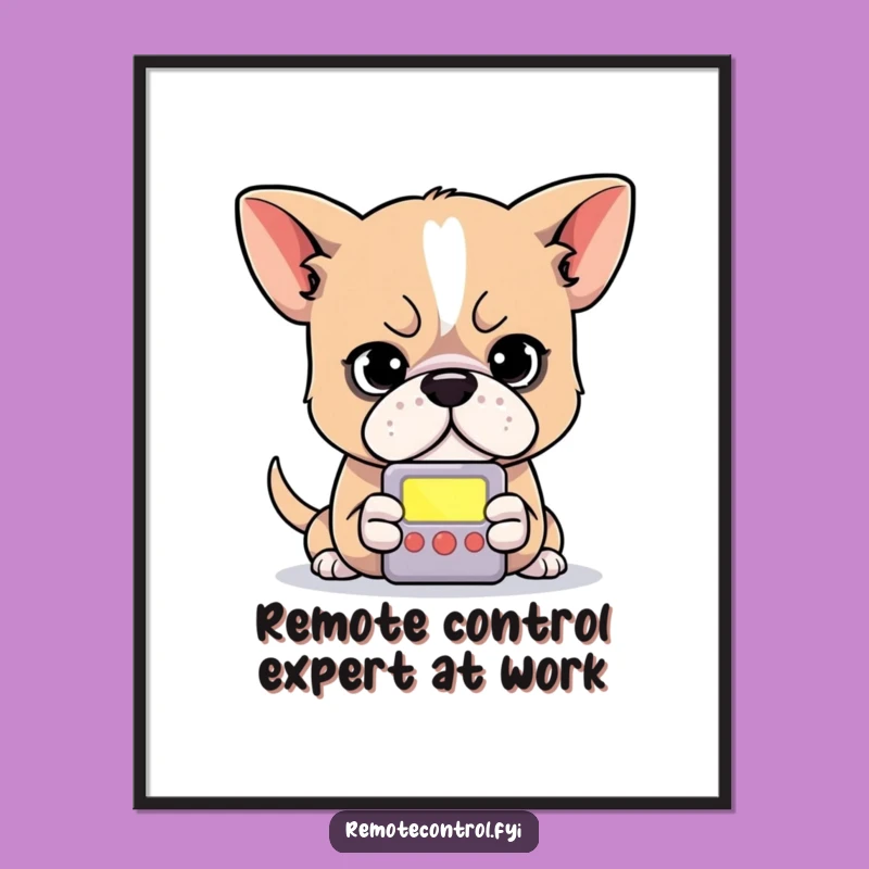 Free Printable Wall Art: Dog Remote Focus Funny Downloadable Decor You'll Love