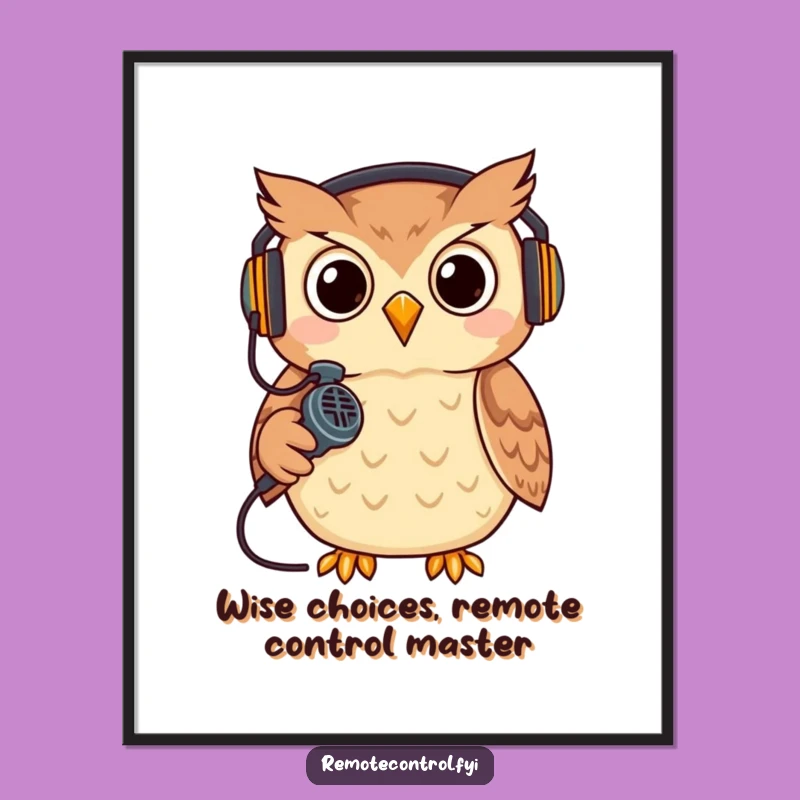 Free Printable Funny Owl Wall Art: Cool Tech Decor, Downloadable Geeky Gift