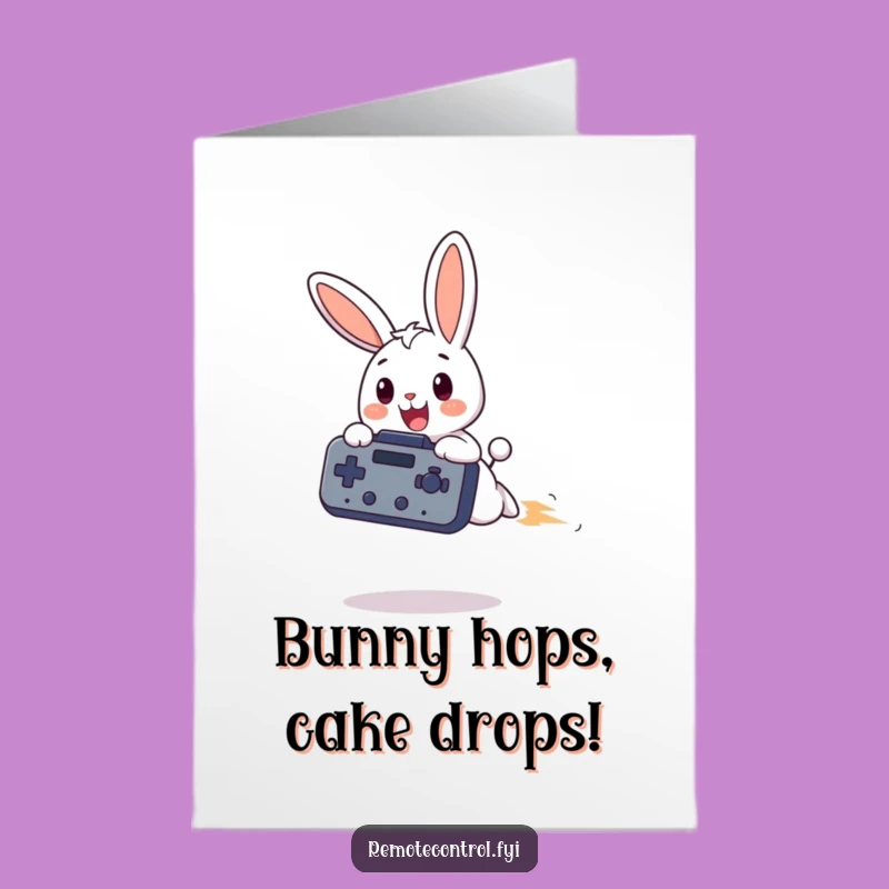 Free Printable Funny Bunny Birthday Card - Hilarious Zooming Remote Downloadable Gift