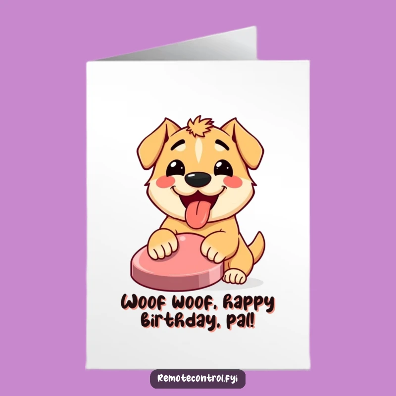 Free Printable Dog 'Happy Birthday' Button Card - Fun Downloadable Gift