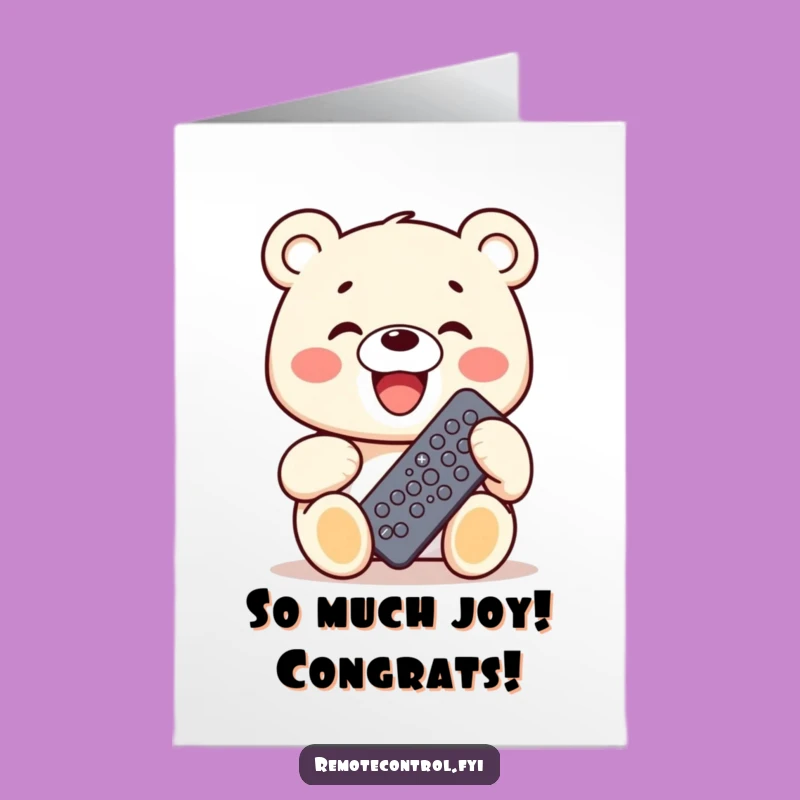 You Did It! Free Printable Card: Bear’s Grinning Success Downloadable Congrats
