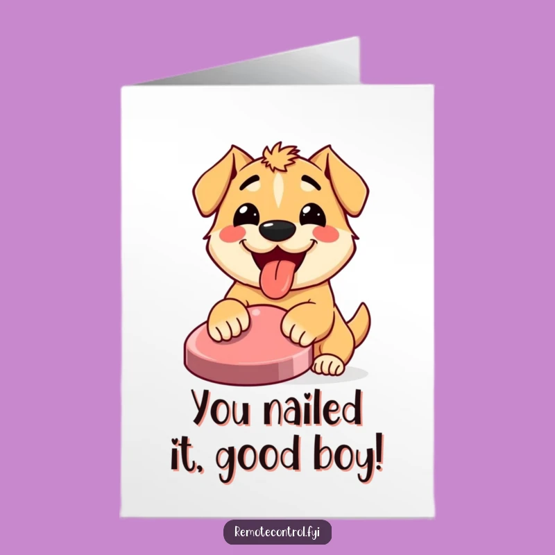 Free Printable Dog Button 'Congrats' Card - Hilarious Downloadable