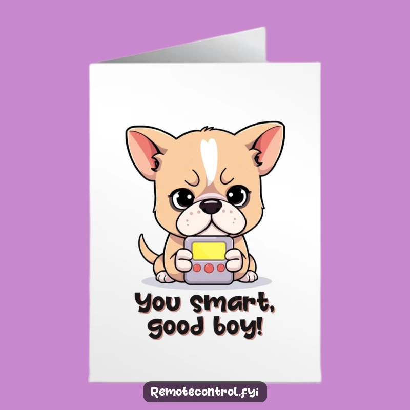 Free Printable Congrats Card: Dog Remote Focus for Hilarious Downloadable Gift