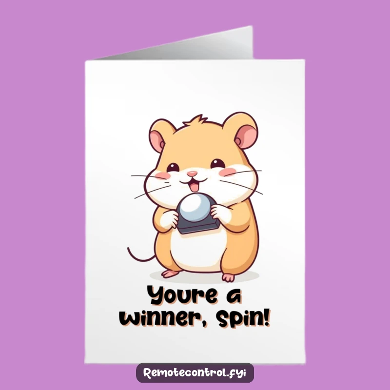 Free Printable Hamster Congrats Card: Balancing Act Downloadable