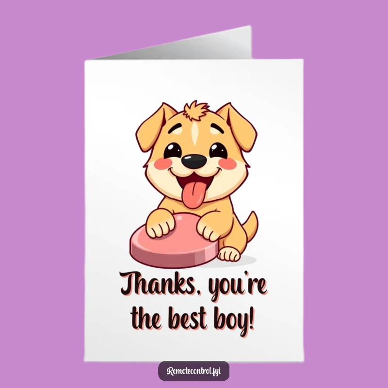 Free Printable Dog Button 'Thank You' Card - Comical Downloadable