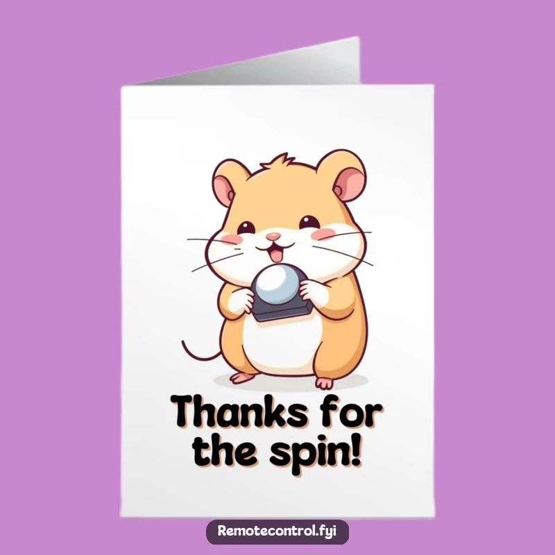 Free Printable Hamster Thank You Card: Funny Balancing Act Downloadable