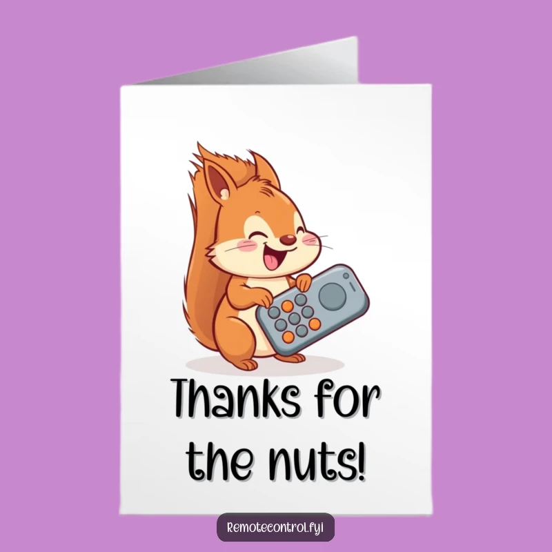 Free Printable Thank You Card: Squirrel Giant Thanks Downloadable Gift