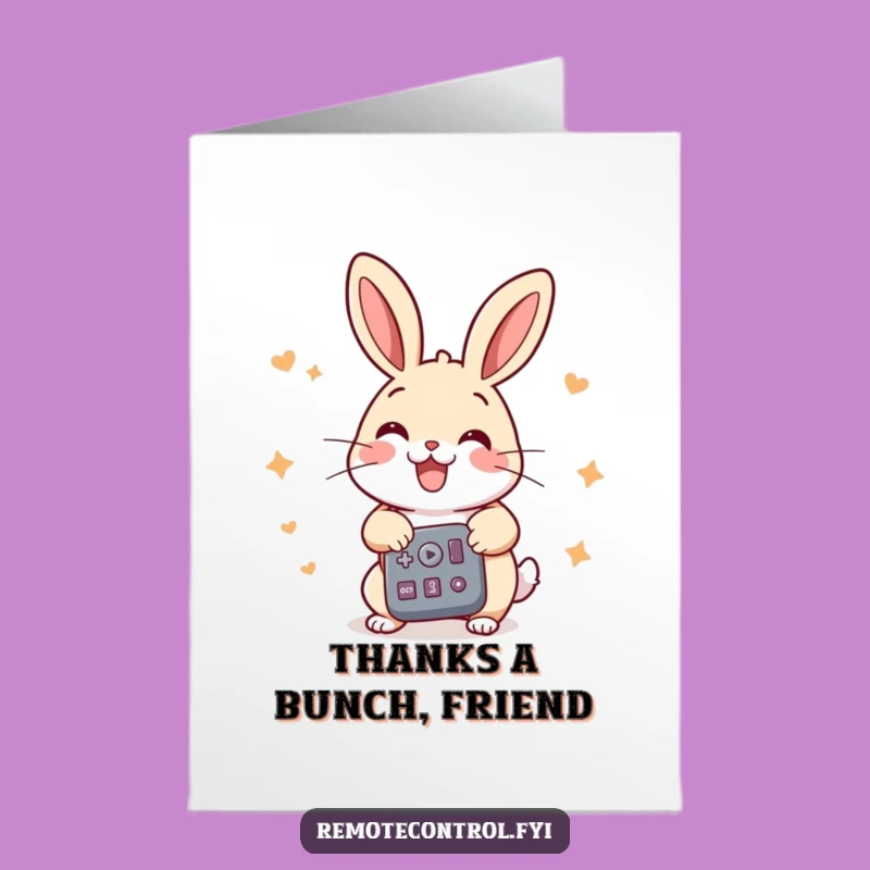 Free Printable Thank You Card: Rabbit Express Thanks Downloadable Gift