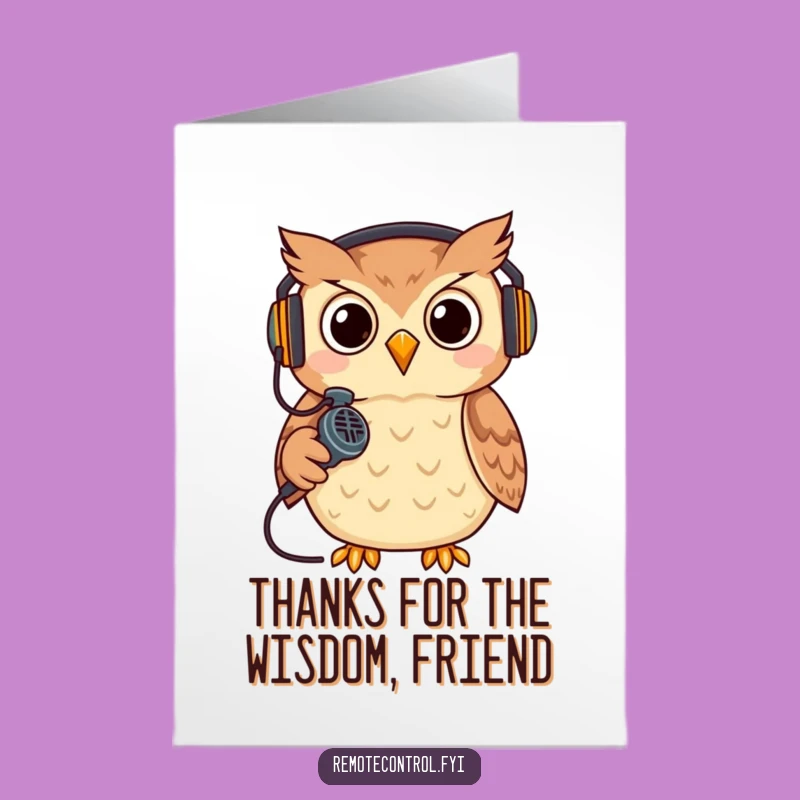 Free Printable Funny Owl Thank You Card: Tech Gratitude, Downloadable Gift of Thanks