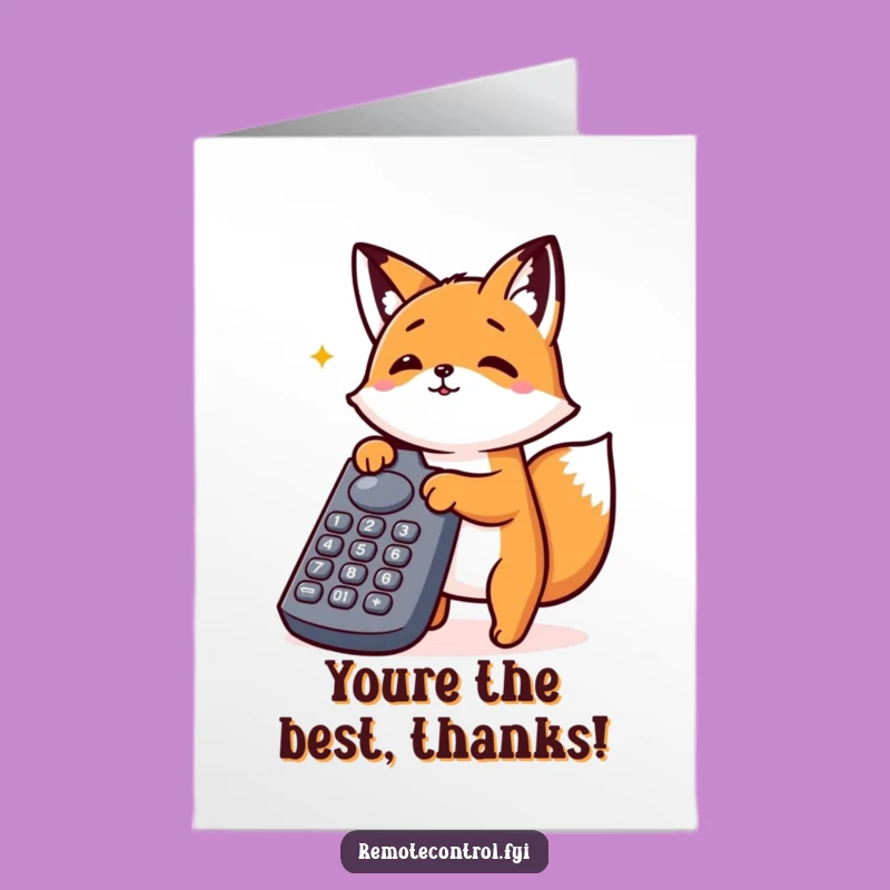 Thanks a Button! Free Printable Kawaii Fox Card for Your Gratitude Gift