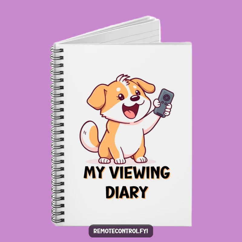 Funny Dog Notebook: Jot Down Ideas with Excited Remote Control Energy