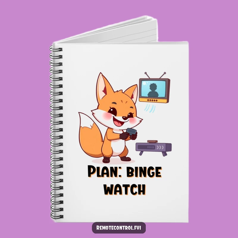 Funny Fox Notebook: Jot Down Schemes with Mischievous Remote Control Energy