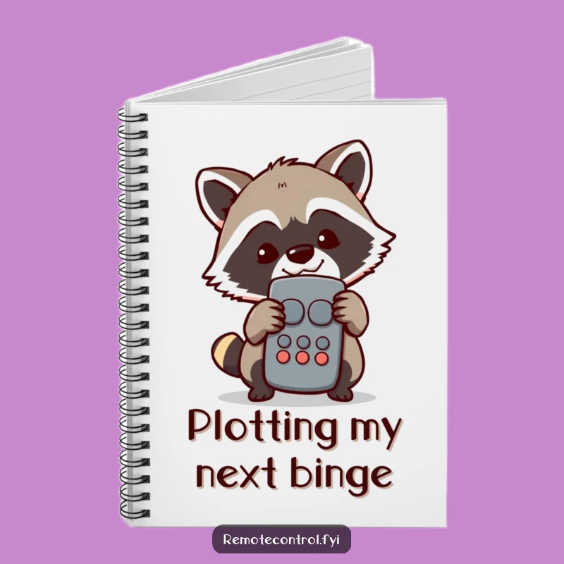 Funny Raccoon Journal: Mischievous Remote Control, Creative Funny Gift for Note-Takers