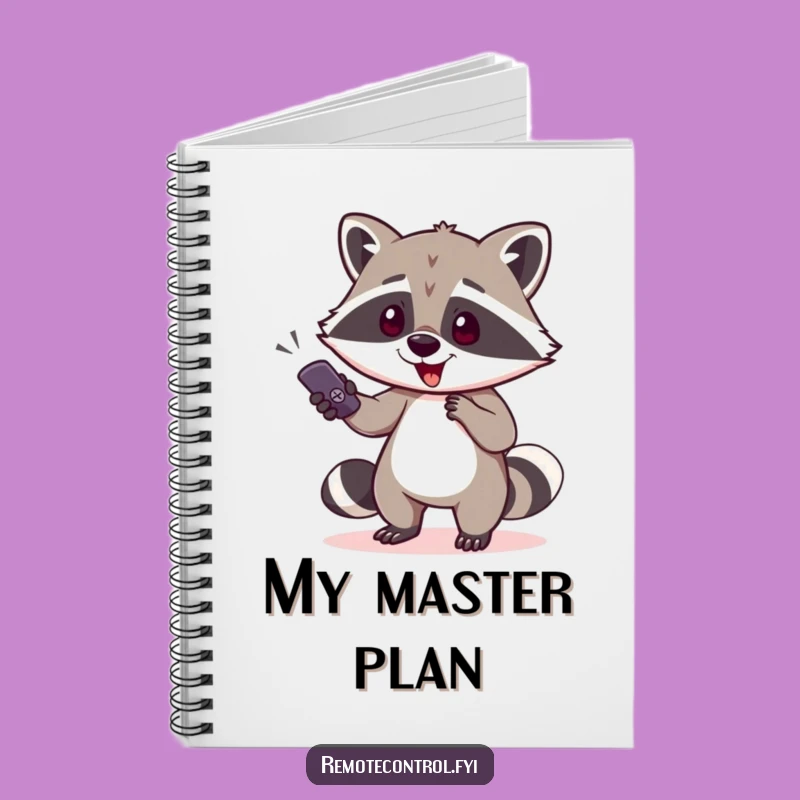 Funny Raccoon Remote Notebook: Comedic Bandit Journal for Schemes
