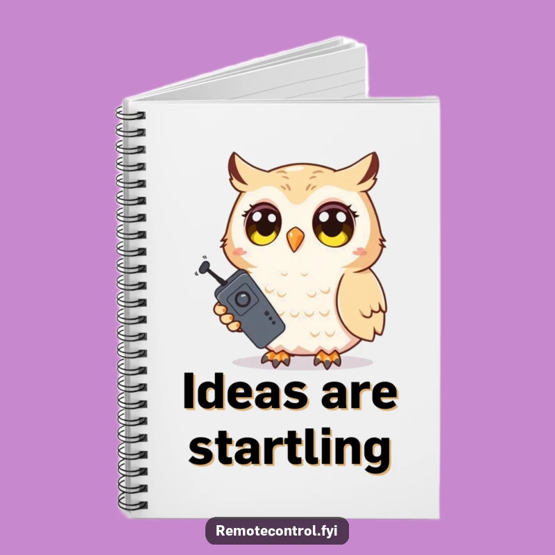 Funny Shy Owl Journal: Surprise Remote Holder, Creative Funny Gift for Note-Takers