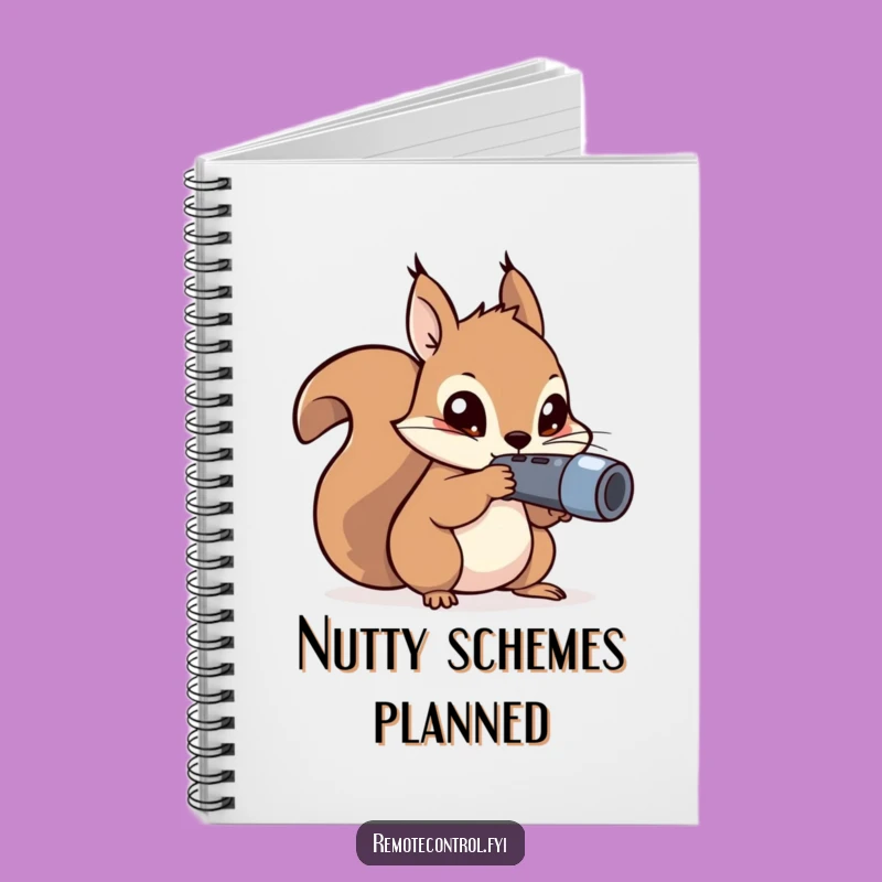 Funny Squirrel Notebook - Mischievous Remote Control Notes!