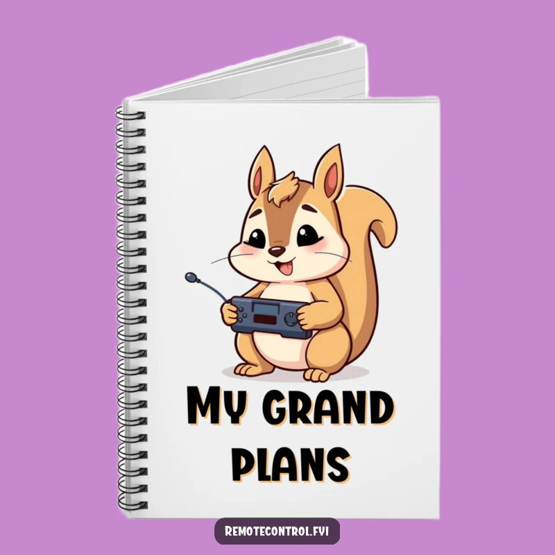 Funny Squirrel Remote Control Notebook: Jot Down Your Viewing Notes