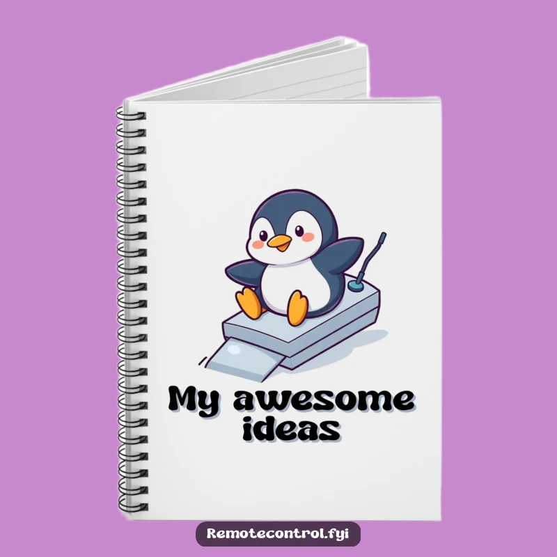 Funny Penguin Ramp Rider Notebook: Jot Down Adventures with Humor
