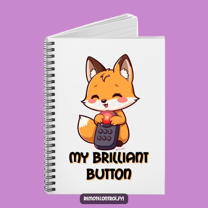 Funny Fox Red Button Notebook: Jot Down Your Boldest Ideas