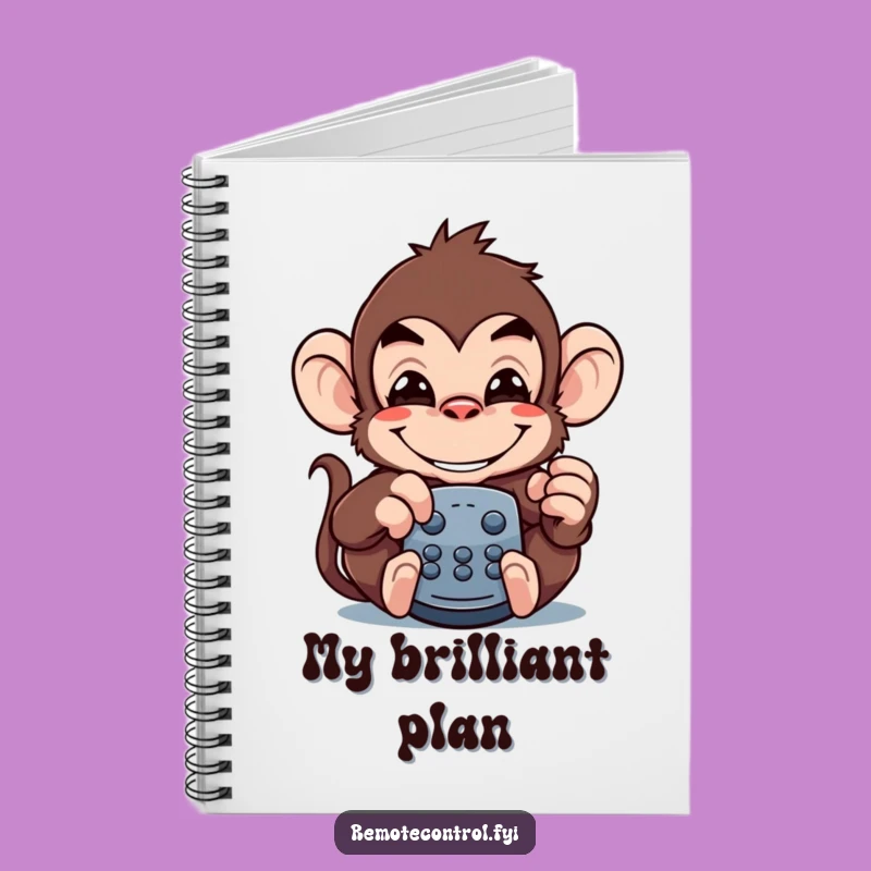 Funny Monkey Remote Notebook: Lined Journal for Prankster Ideas and Doodles