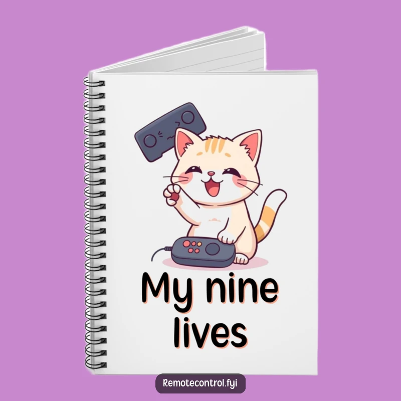 Funny Cat Remote Notebook: Journal Playful Planner, Unique Funny Gift