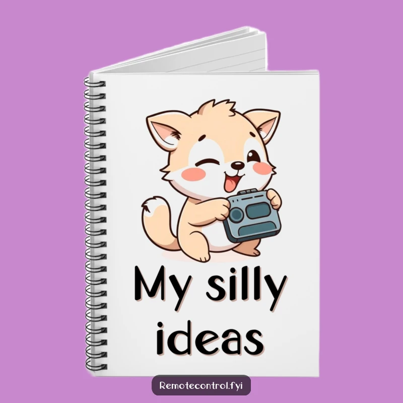 Funny Playful Animal Remote Control Notebook, Plan Your Fun Funny Gift