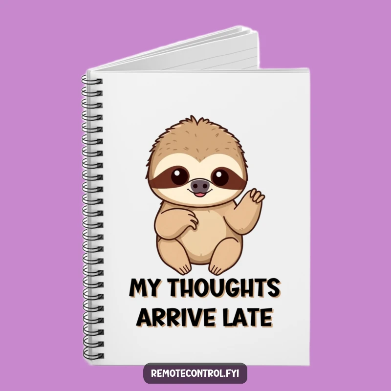 Funny Sloth Idea Notebook: Jot Down Thoughts Slowly