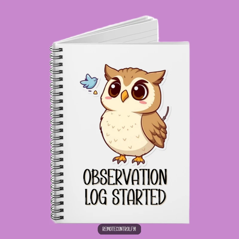 Funny Owl Mystery Notebook: Owl's Curious Entries, Perfect Funny Stationery Gift