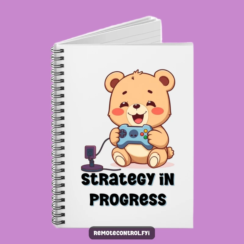 Funny Bear Cub Gamer Notebook: Delighted Cub's Ideas, Perfect Funny Stationery Gift