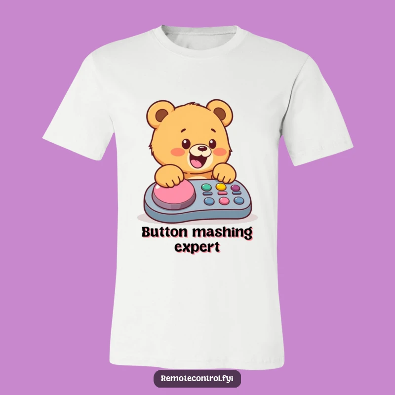 Funny Bear Cub T-Shirt: Hilarious Remote Control Action for a Perfect Gift
