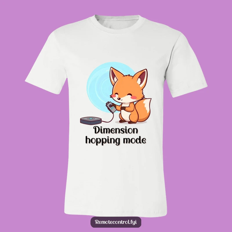 Funny Fox Portal T-Shirt: Explore New Dimensions with This Remote Control Tee