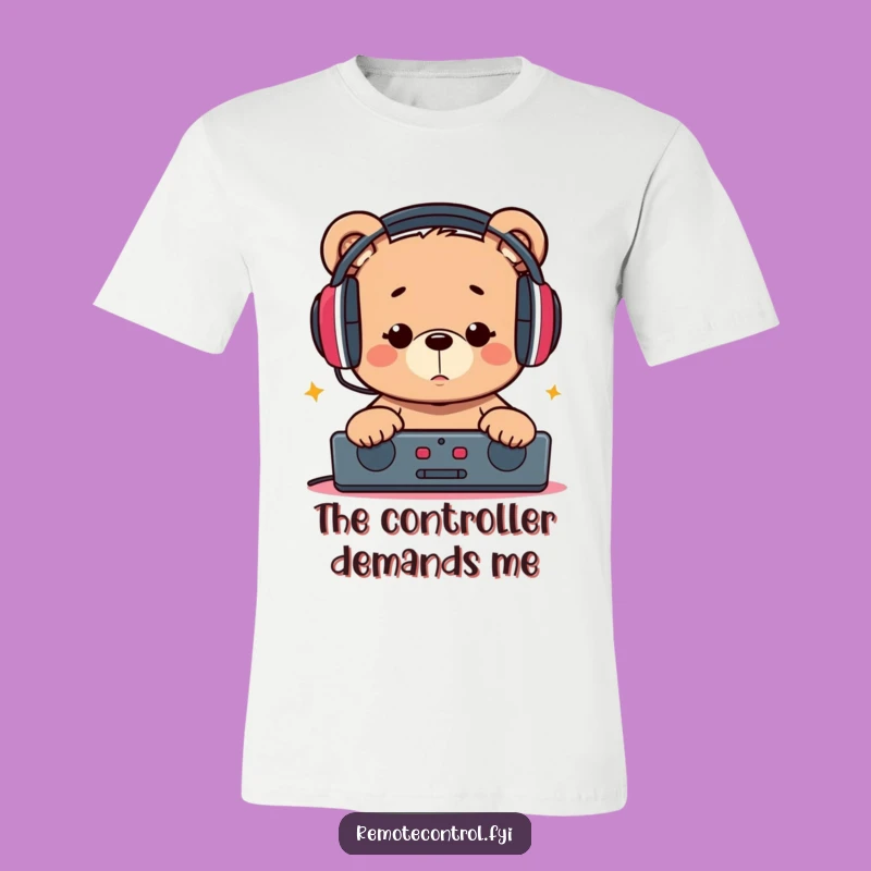 Funny Bear Headphones T-Shirt: A Comedic Statement for Remote Enthusiasts