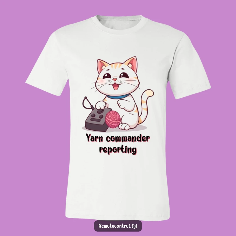 Funny Cat Remote T-Shirt: Proud Feline Gamer Tee for Playful Control