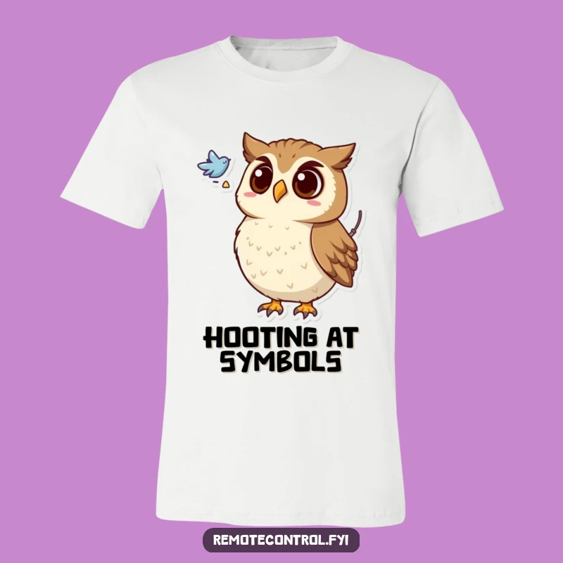Funny Owl Mystery T-Shirt: Owl Sees Flying Symbol, Ideal Funny Gift