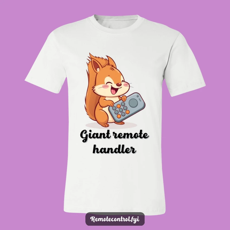 Funny Squirrel Oversized Remote T-Shirt: Hilarious Tech Struggles for Gifts